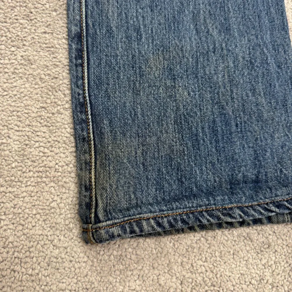 Levi's 501 Original Fit Straight Button Fly Denim Jeans Men 30x30 Blue Dark Wash